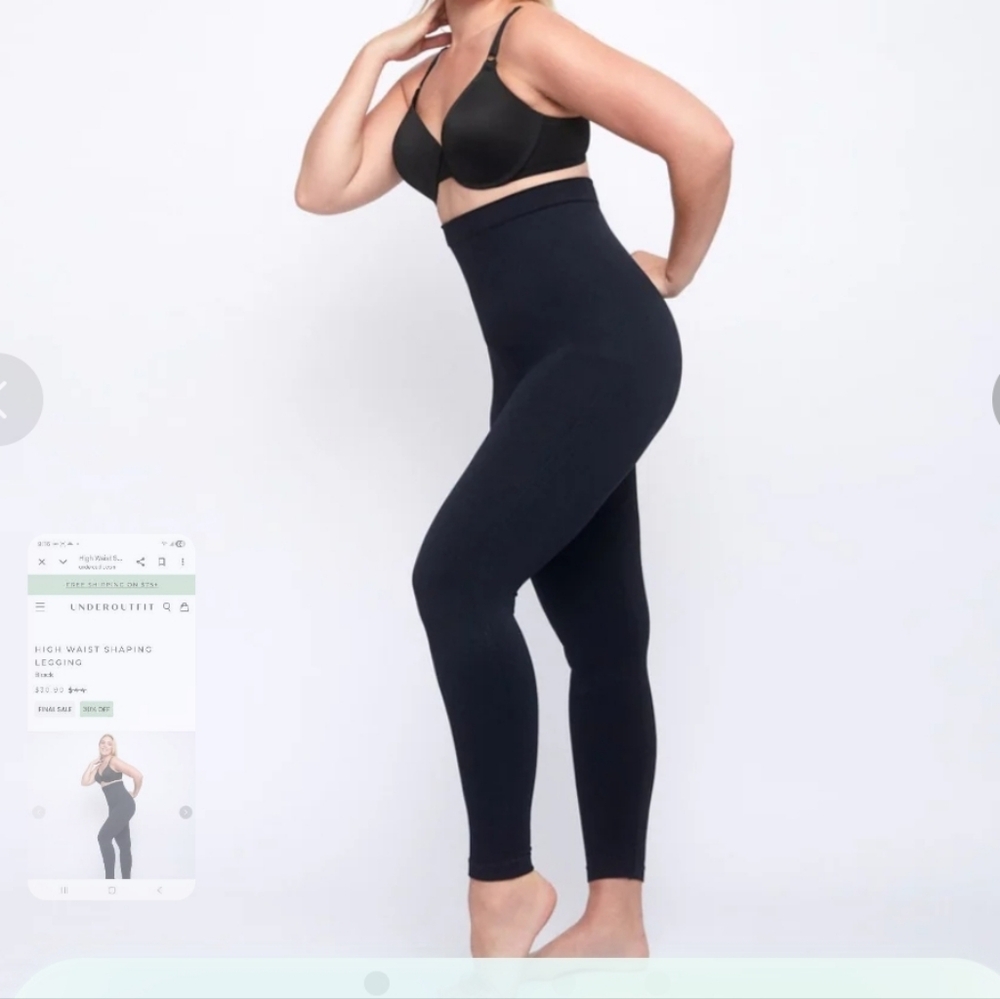 Shapermint‎ Essentials Women High-Waisted Shaping Leggings Black SzM